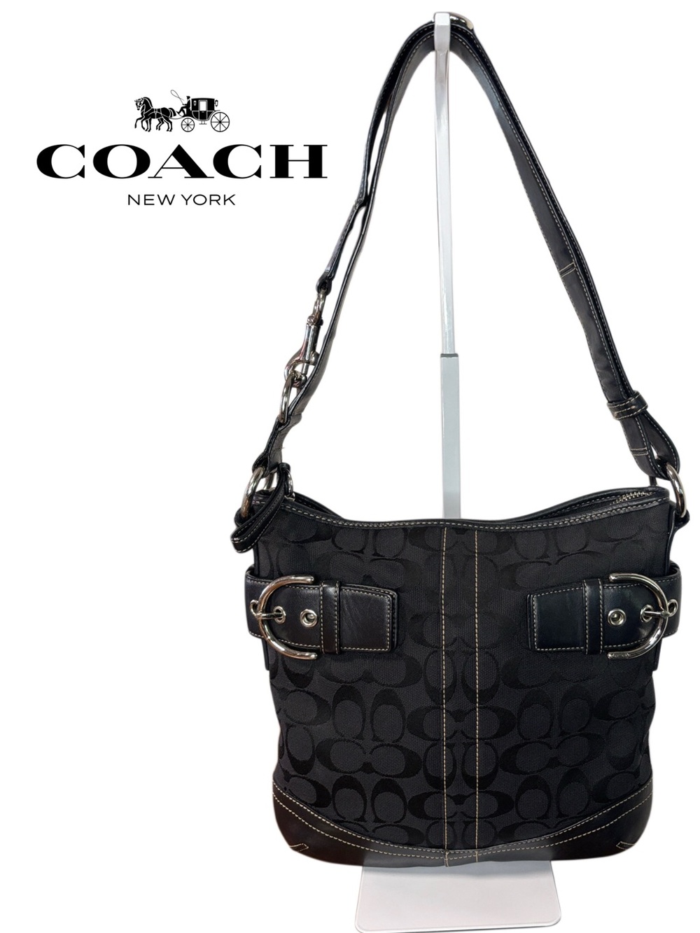 COACH VINTAGE SOHO DOUBLE BUCKLE SHOULDER/CROSSBODY CONVERTIBLE BAG